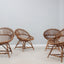 Mid century rattan shell-shaped chair 1950s