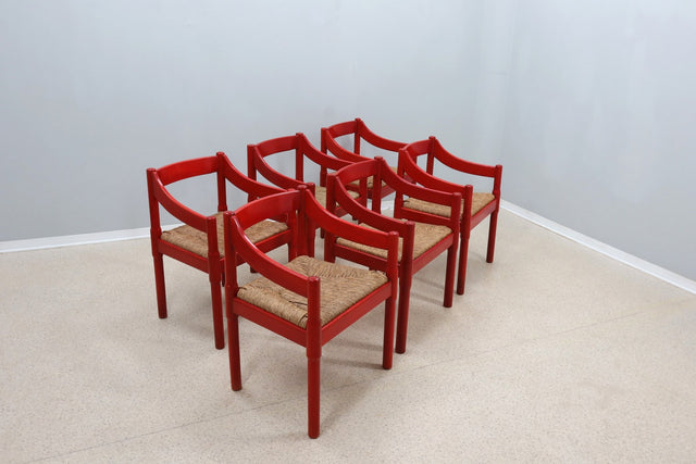 Carimate chairs Vico Magistretti CASSINA 1960s, set of 6