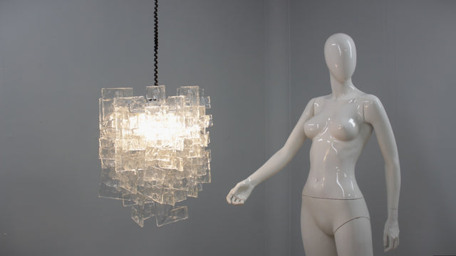 Murano glass chandelier Carlo Nason for Mazzega 1960s