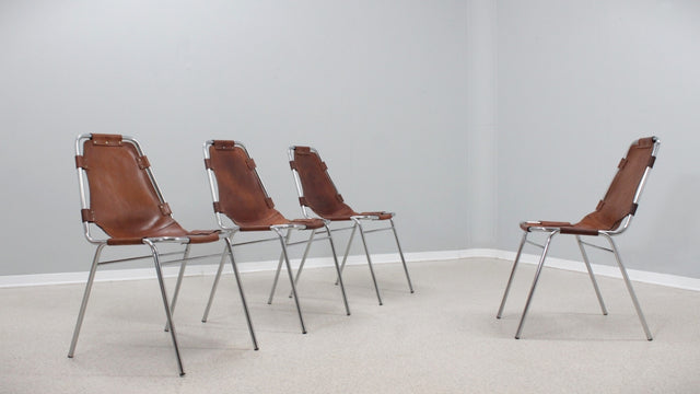 Les Arcs chairs Charlotte Perriand  1960s, set of 4