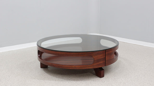 Cinova rosewood round coffee table 1960s