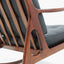 Italian mid century teak rocking chair 1950s