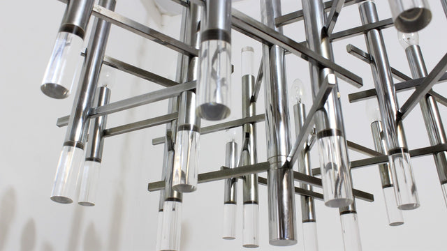 Gaetano Sciolari design chandelier 1970s, 15 lights