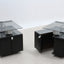 Italian design vintage nightstands with light 1970s