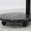 Italian glass and marble swivel coffee table 1980s