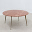 Vintage pink marble round coffee table 1950s