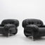 big leather armchairs design 1970s  Guido Faleschini for Mariani
