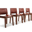 Gavina cognac leather dining chairs 1970s, set of 4
