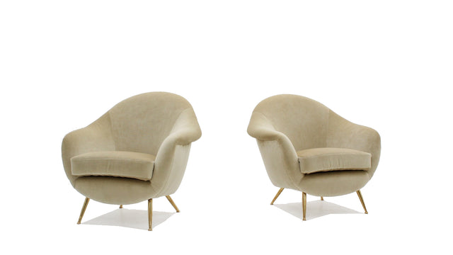 Guglielmo Veronesi armchairs 1950s, set of 2