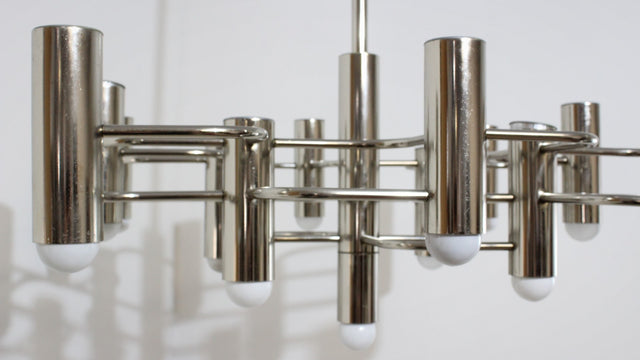 Gaetano Sciolari design chandelier 1970s, 13 lights