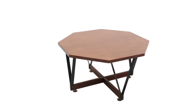 mid century octagon coffee table
