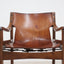 Brazilian vintage leather dining chairs 1960s, set of 4