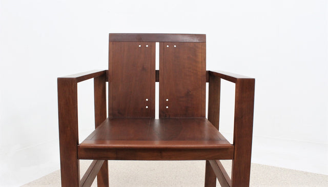 BERNINI walnut dining chairs 1970s, set of 6