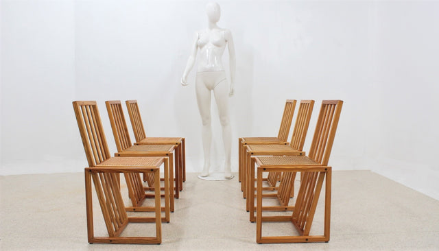 Vintage douglas wood chairs 1970s, set of 6