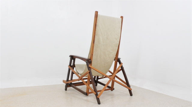 Mid century folding deck chair 1940s