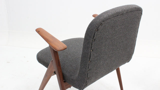 Pair of italian design teak easy chairs 1950s, poltroncine anni 50 teak