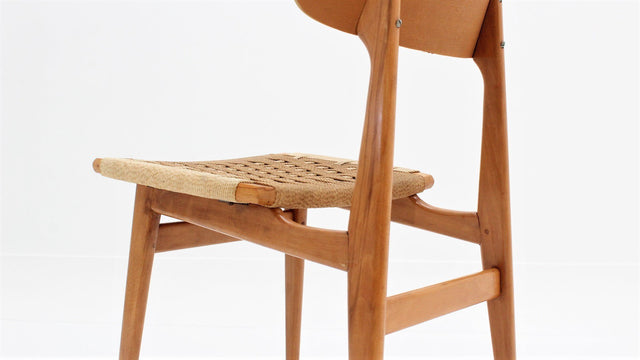 Scandinavian dining chairs 1950s, sedie scandinave seduta corda