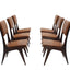 Italian mahogany dining chairs 1950, set of 6