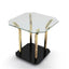 Italian cut glass & brass Side Table, 1970s