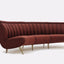 ISA Bergamo mid century curved sofa 1950s, divano curvo anni 50
