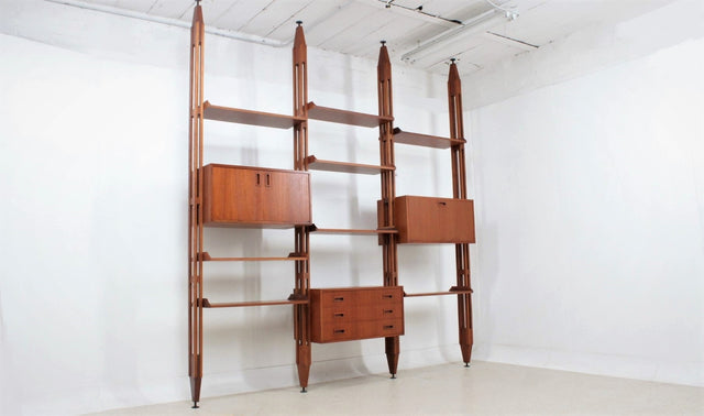 Mid century teak modular bookcase / wall unit 1960s