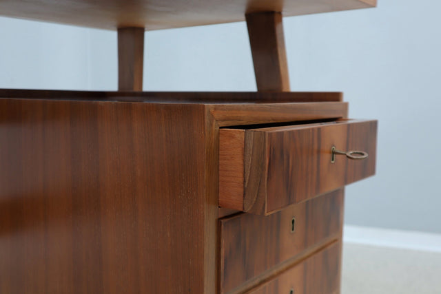 Mid century Italian mahogany writing desk 1950s