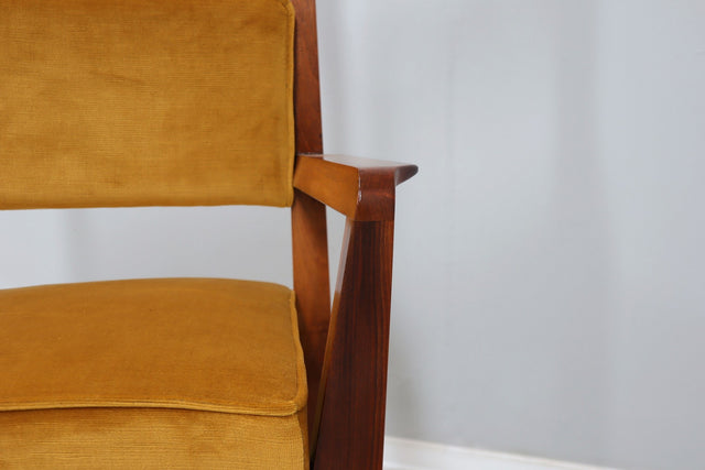 Mid century high back chair Italy 1950s