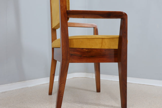 Mid century high back chair Italy 1950s
