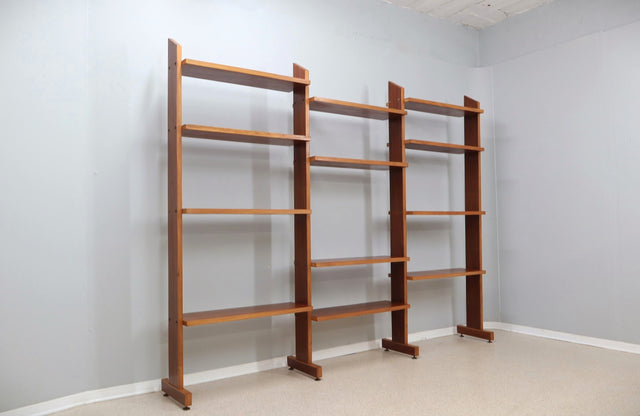 Mid century teak shelves bookcase 1960s
