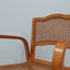 Mid century Vienna straw set 1940s, bench + armchair