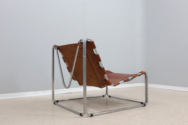Pascal Mourgue leather lounge chair 1970s