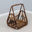 Vintage rattan magazine rack F.lli Castano 1950s