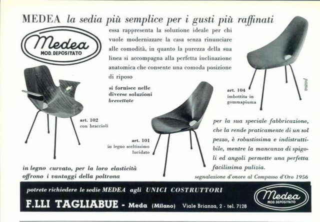 Medea chairs Vittorio Nobili 1950s
