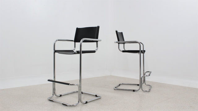 Set of 2  Mart Stam design bar stools 1960s