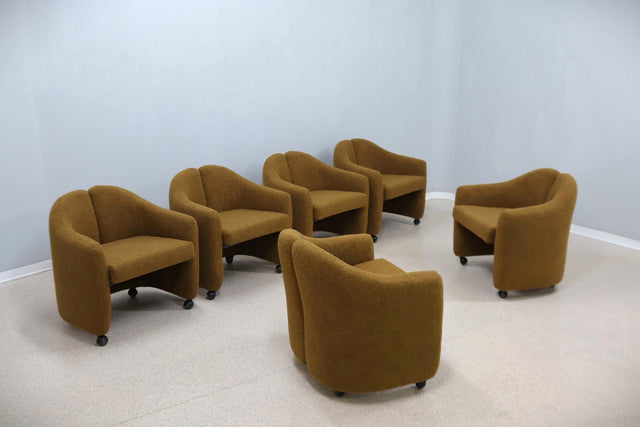 Eugenio Gerli PS142 armchairs for TECNO 1960s, set of 6