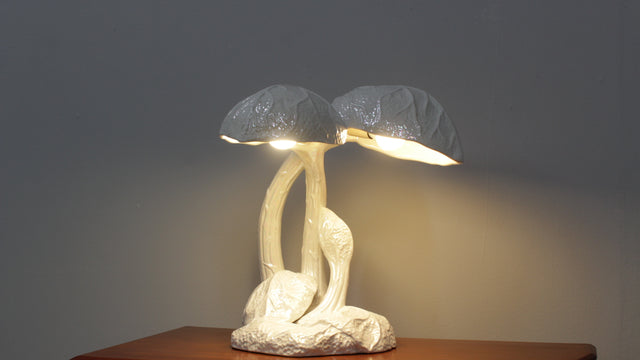 Vintage Tommaso Barbi glazed ceramic lamp 1970s