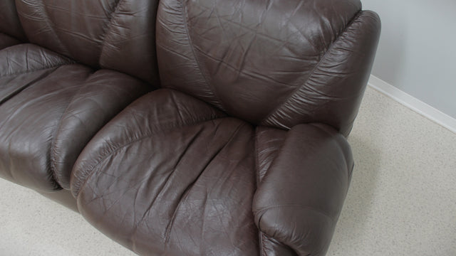 Vintage modular leather sofa 1970s