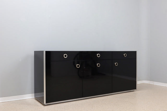 Vintage lacquered sideboard Mario Sabot 1970s