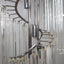 Venini 4 spiral triedri glass chandelier Venini 1980s